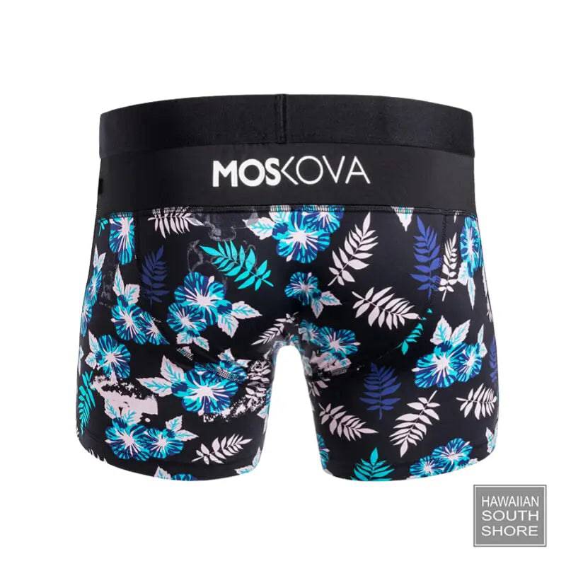 MOSKOVA BOXER M2S Polyamide Medium-Large HI Flower Black - CLOTHING - [Surfboards Surf Shop and Clothing Boutique Honolulu]