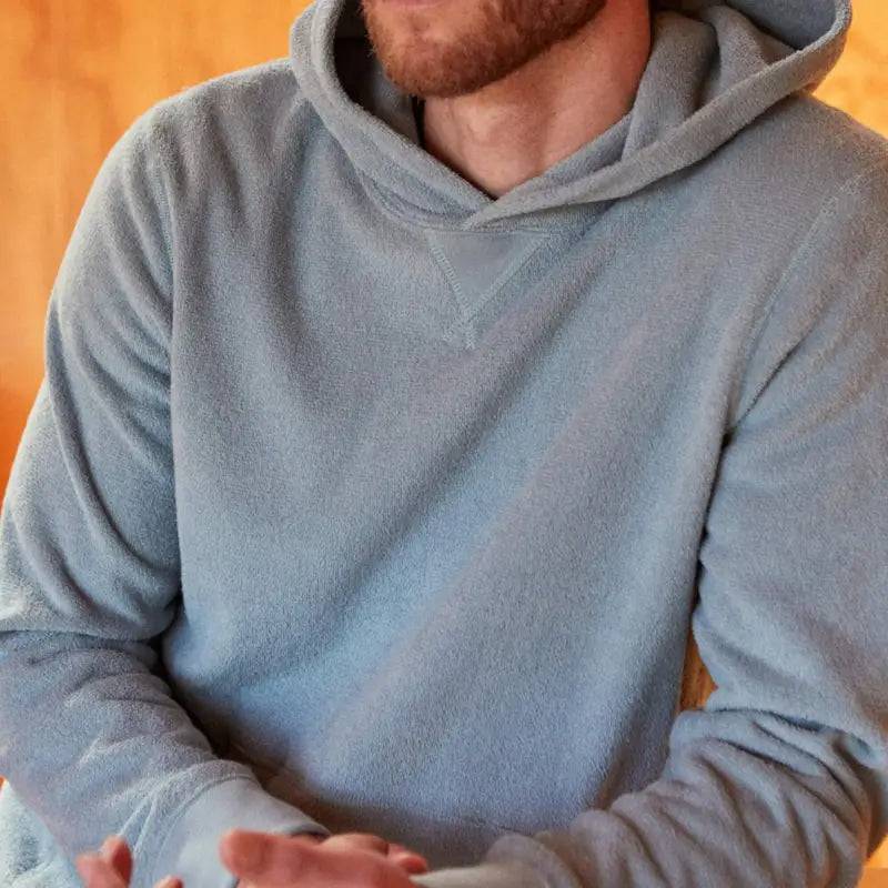 Outerknown Hoodie Hightide Pullover Small-XLarge Ash Blue - CLOTHING - [Surfboards Surf Shop and Clothing Boutique Honolulu]