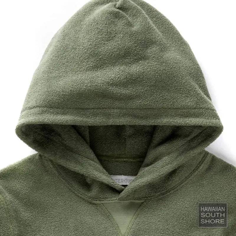 Outerknown Hoodie Hightide Pullover Small-XLarge Olive Night - CLOTHING - [Surfboards Surf Shop and Clothing Boutique Honolulu]