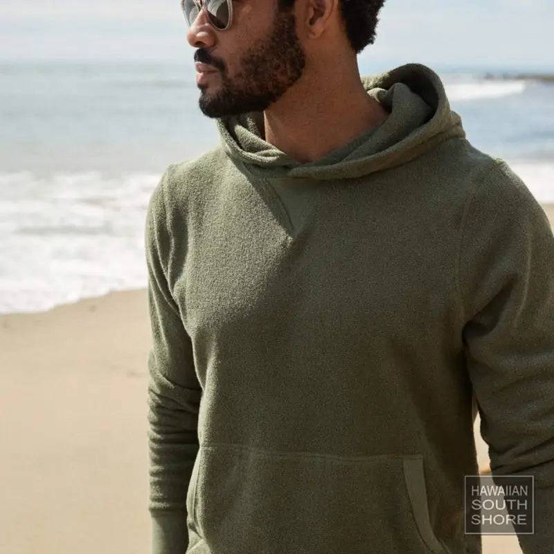 Outerknown Hoodie Hightide Pullover Small-XLarge Olive Night - CLOTHING - [Surfboards Surf Shop and Clothing Boutique Honolulu]