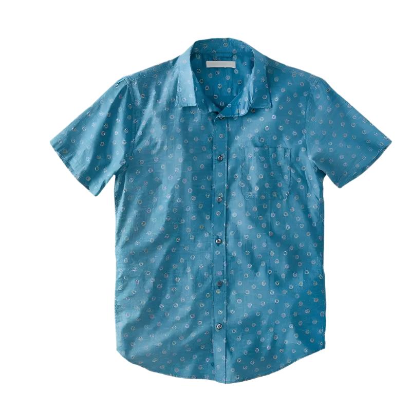 Outerknown SHIRT S.E.A (Small-XXLarge) Waterfall Happy Dot - CLOTHING - [Surfboards Surf Shop and Clothing Boutique Honolulu]