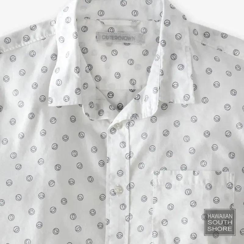 Outerknown SHIRT SEA (Small-Large) Salt Navy Happy Dot - CLOTHING - [Surfboards Surf Shop and Clothing Boutique Honolulu]