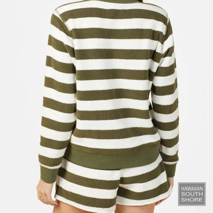 Outerknown Sweater Hightide Crew Mangrove Salt Stripe - CLOTHING - [Surfboards Surf Shop and Clothing Boutique Honolulu]