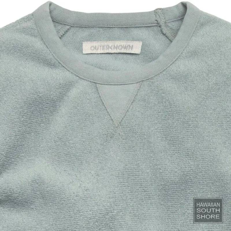 Outerknown Sweater Hightide Crew Medium-Large Ash Blue - CLOTHING - [Surfboards Surf Shop and Clothing Boutique Honolulu]