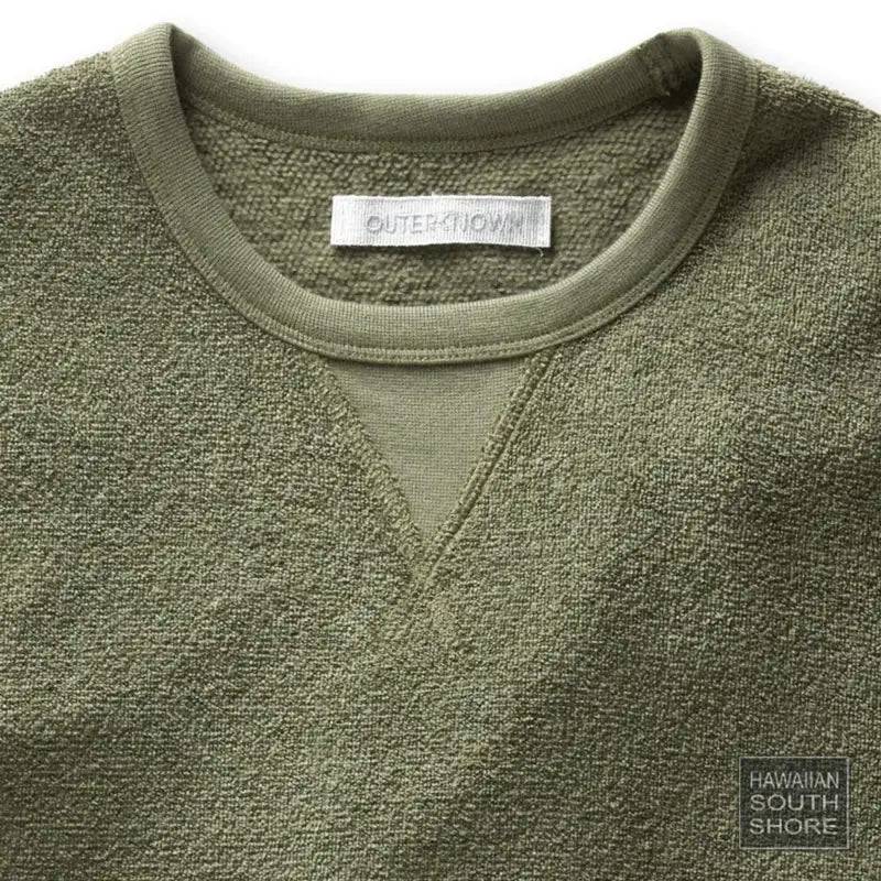 Outerknown Sweater Hightide Small-XXLarge Olive Night - CLOTHING - [Surfboards Surf Shop and Clothing Boutique Honolulu]