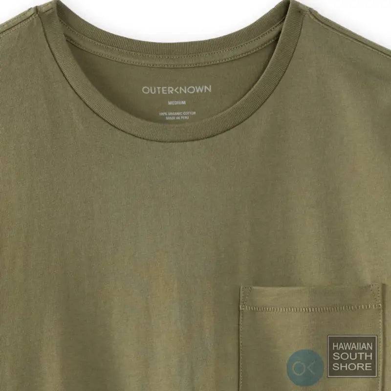 OUTERKNOWN T-shirt OK Dot Pocket Small-XXLarge Olive - CLOTHING - [Surfboards Surf Shop and Clothing Boutique Honolulu]