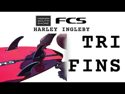 FCS II Harley Ingleby Longboard Tri Fin Set Black