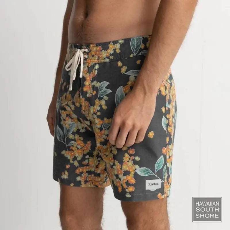 RHYTHM Boardshort Isle Floral 28-34 Dark Navy - CLOTHING - [Surfboards Surf Shop and Clothing Boutique Honolulu]