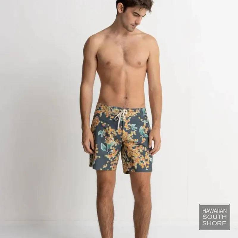 RHYTHM Boardshort Isle Floral 28-34 Dark Navy - CLOTHING - [Surfboards Surf Shop and Clothing Boutique Honolulu]