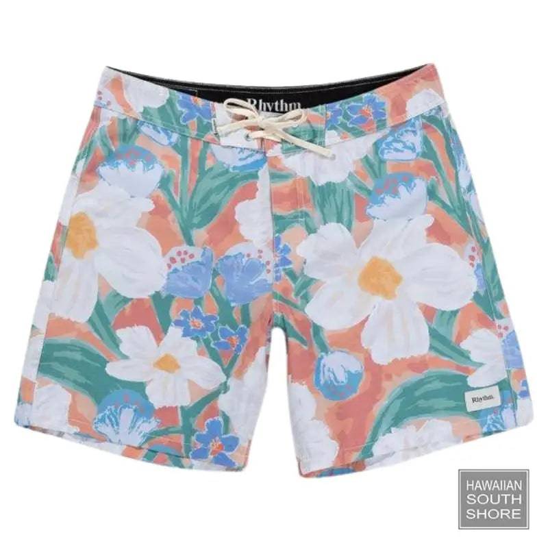 RHYTHM Boardshort Lost Orchid 30-34 Melon - CLOTHING - [Surfboards Surf Shop and Clothing Boutique Honolulu]