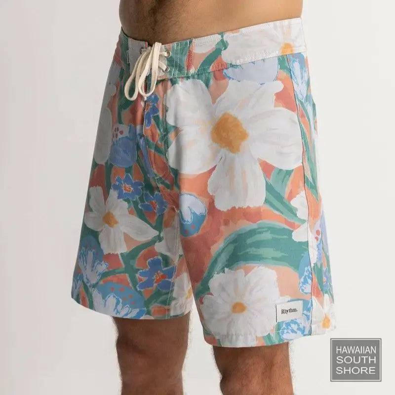 RHYTHM Boardshort Lost Orchid 30-34 Melon - CLOTHING - [Surfboards Surf Shop and Clothing Boutique Honolulu]