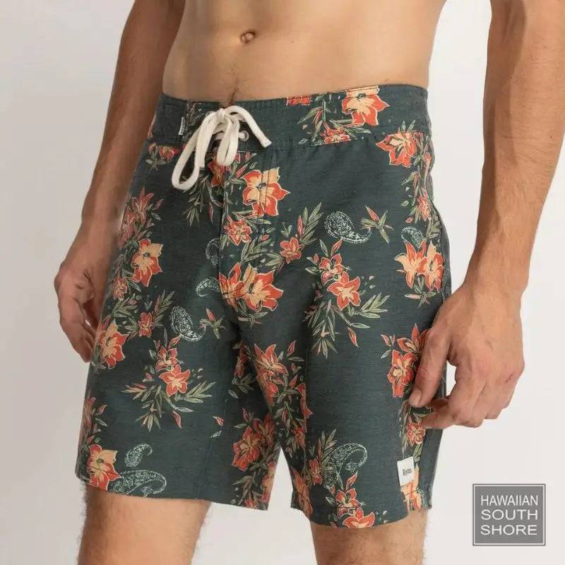 RHYTHM Boardshort Tropical Paisley (28&quot; - 34&quot;) Navy - CLOTHING - [Surfboards Surf Shop and Clothing Boutique Honolulu]