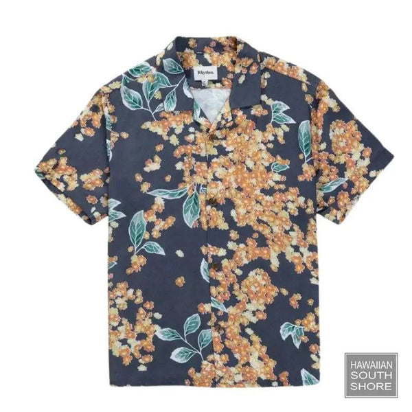 RHYTHM Shirt Isle Floral Cuban (Medium-Large) Dark Navy - CLOTHING - [Surfboards Surf Shop and Clothing Boutique Honolulu]