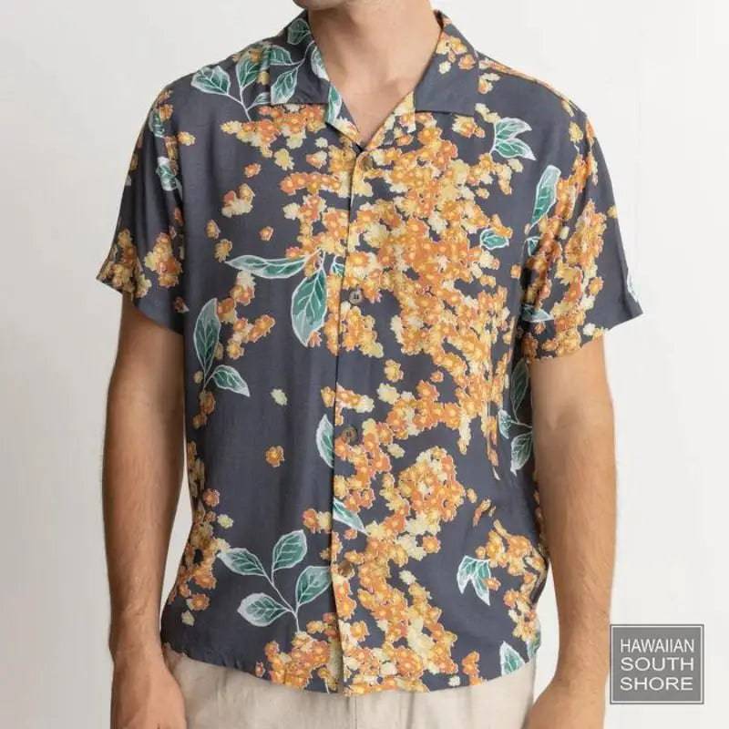 RHYTHM Shirt Isle Floral Cuban (Medium-Large) Dark Navy - CLOTHING - [Surfboards Surf Shop and Clothing Boutique Honolulu]