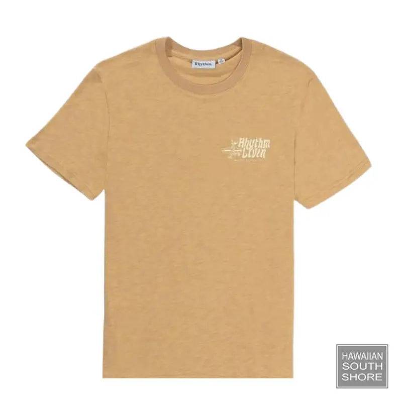 RHYTHM T-Shirt Livin Slub (Small - XLarge) Latte - CLOTHING - [Surfboards Surf Shop and Clothing Boutique Honolulu]