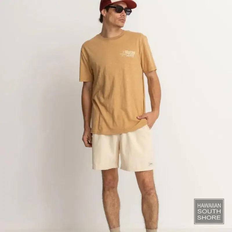 RHYTHM T-Shirt Livin Slub (Small - XLarge) Latte - CLOTHING - [Surfboards Surf Shop and Clothing Boutique Honolulu]