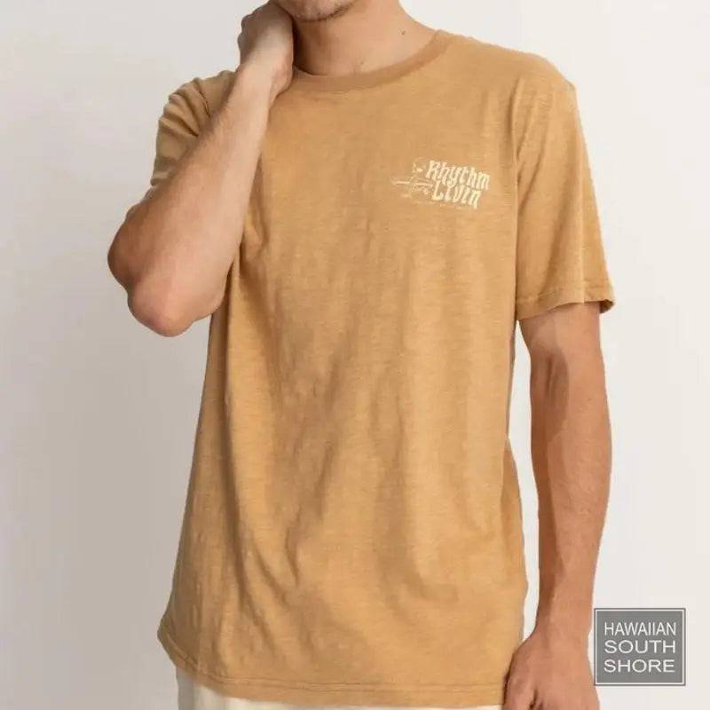 RHYTHM T-Shirt Livin Slub (Small - XLarge) Latte - CLOTHING - [Surfboards Surf Shop and Clothing Boutique Honolulu]