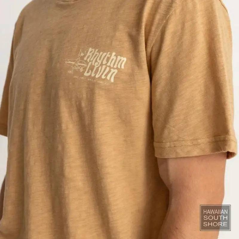 RHYTHM T-Shirt Livin Slub (Small - XLarge) Latte - CLOTHING - [Surfboards Surf Shop and Clothing Boutique Honolulu]