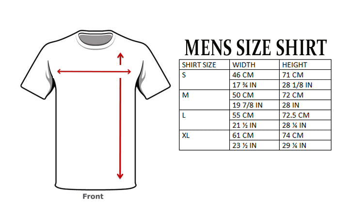 Men's Tee Sizechart