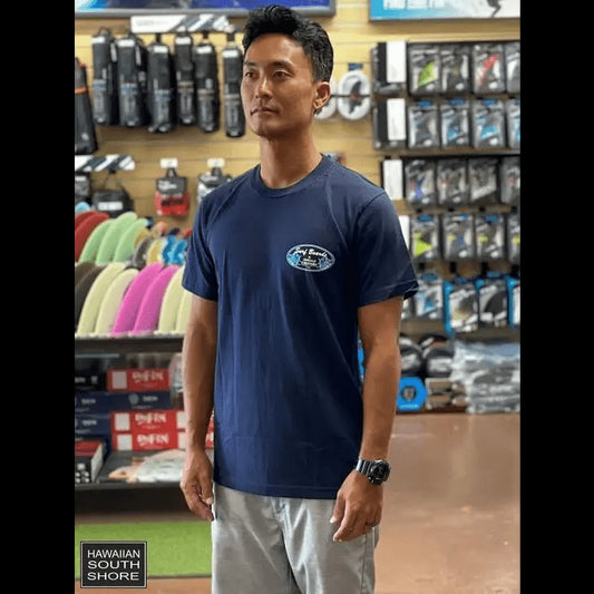 Donald Takayama Tee Blubird Logo Short Sleeve Navy - CLOTHING - [Surfboards Surf Shop and Clothing Boutique Honolulu]