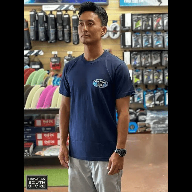 Donald Takayama Tee Blubird Logo Short Sleeve Navy - CLOTHING - [Surfboards Surf Shop and Clothing Boutique Honolulu]