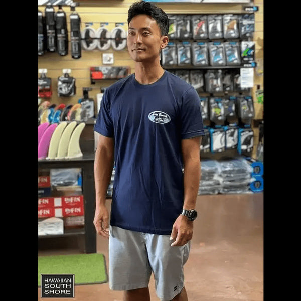 Donald Takayama Tee Oval Logo Short Sleeve Navy - CLOTHING - [Surfboards Surf Shop and Clothing Boutique Honolulu]