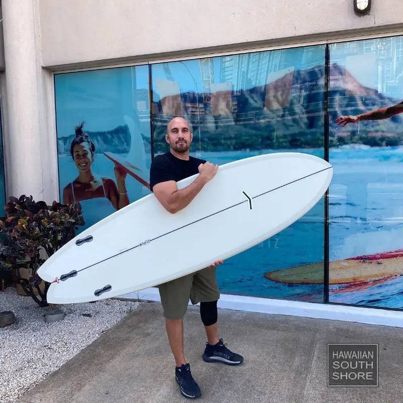 CJ Nelson MILO (6'3-6'9) 3 Fin FCS Thunderbolt Black OFF WHITE/CARBON RAIL - SHOP SURFBOARDS - [Surfboards Surf Shop and Clothing Boutique Honolulu]