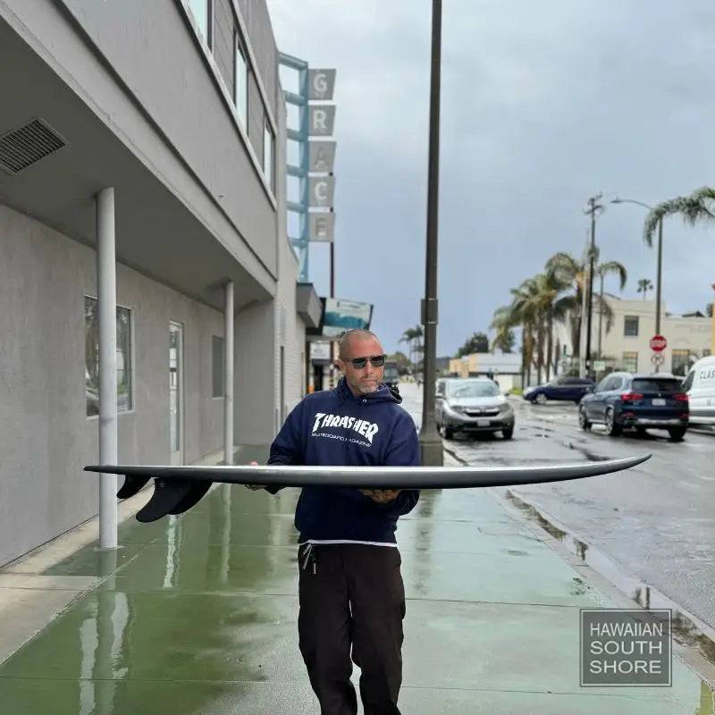 CJ Nelson MILO (6'3-6'9) 3 Fin FCS Thunderbolt Black OFF WHITE/CARBON RAIL - SHOP SURFBOARDS - [Surfboards Surf Shop and Clothing Boutique Honolulu]