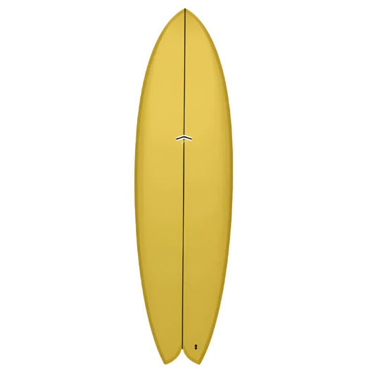 CJ Nelson MILO Fish (6'6) Twin Fin FCS Thunderbolt Red MUSTARD - SHOP SURFBOARDS - [Surfboards Surf Shop and Clothing Boutique Honolulu]