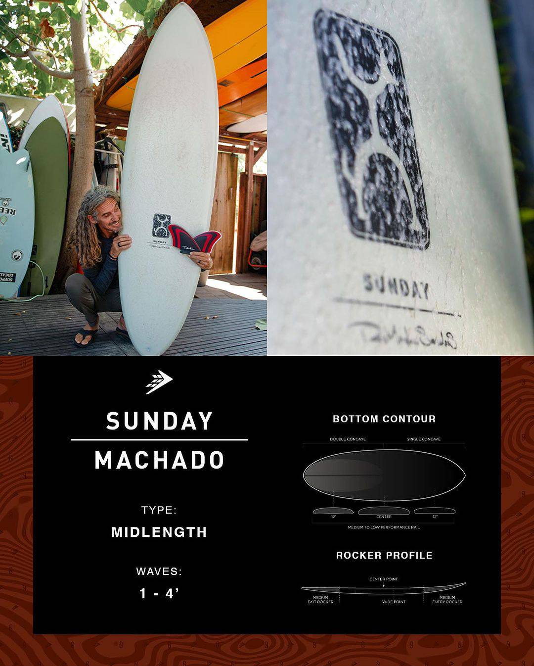 THUNDERBOLT SUNDAY 6'8-7'3 Futures Thunderbolt Red White - SHOP SURFBOARDS - [Surfboards Surf Shop and Clothing Boutique Honolulu]