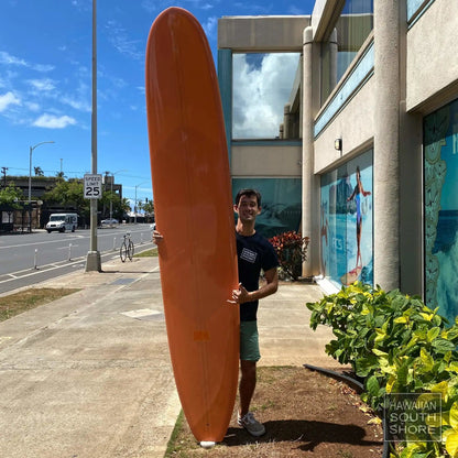 JOEL TUDOR MESSIAH 10'0 Single Fin Rust Orange Clear Deck - SHOP SURFBOARDS - [Surfboards Surf Shop and Clothing Boutique Honolulu]