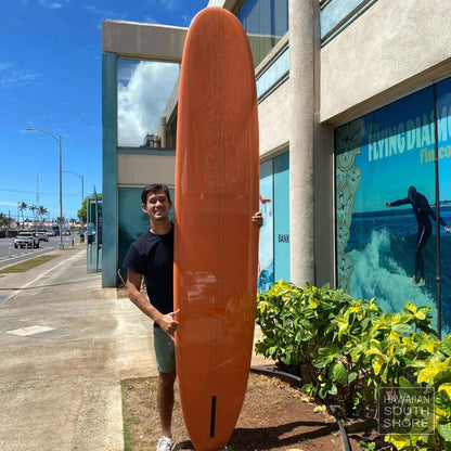 JOEL TUDOR MESSIAH 10'0 Single Fin Rust Orange Clear Deck - SHOP SURFBOARDS - [Surfboards Surf Shop and Clothing Boutique Honolulu]