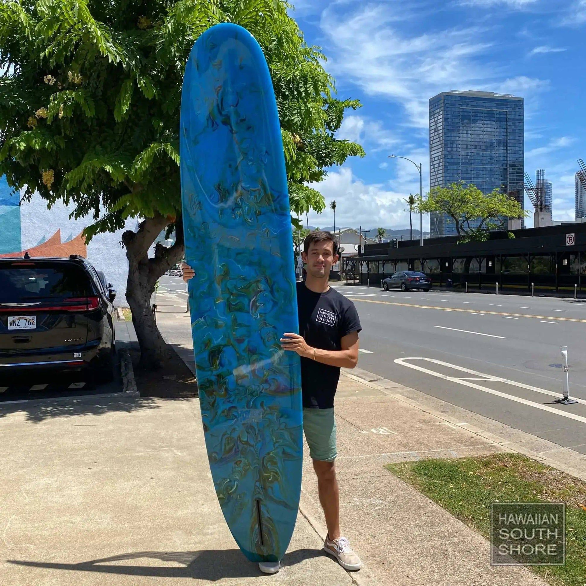 JOEL TUDOR MODEL T 9'6 Single Fin Royal Blue Clr Deck - SHOP SURFBOARDS - [Surfboards Surf Shop and Clothing Boutique Honolulu]