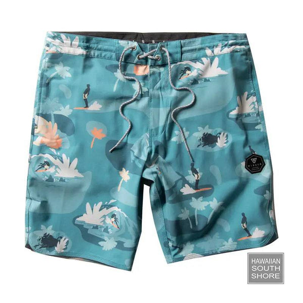 VISSLA Boardshorts Risky 18.5&quot; 30-38 Dark Teal Color - CLOTHING - [Surfboards Surf Shop and Clothing Boutique Honolulu]