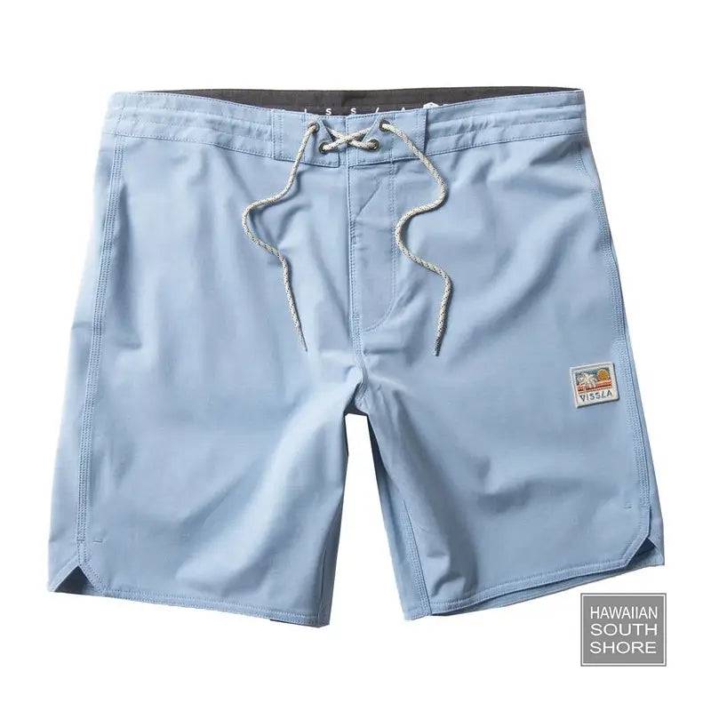 VISSLA Boardshorts Solid Sets 18.5" 28-34 Blue - CLOTHING - [Surfboards Surf Shop and Clothing Boutique Honolulu]