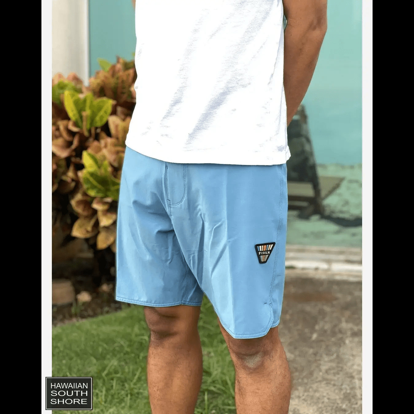 VISSLA Boardshorts Solid Sets 28-33 Breaker Blue Heather Color - CLOTHING - [Surfboards Surf Shop and Clothing Boutique Honolulu]