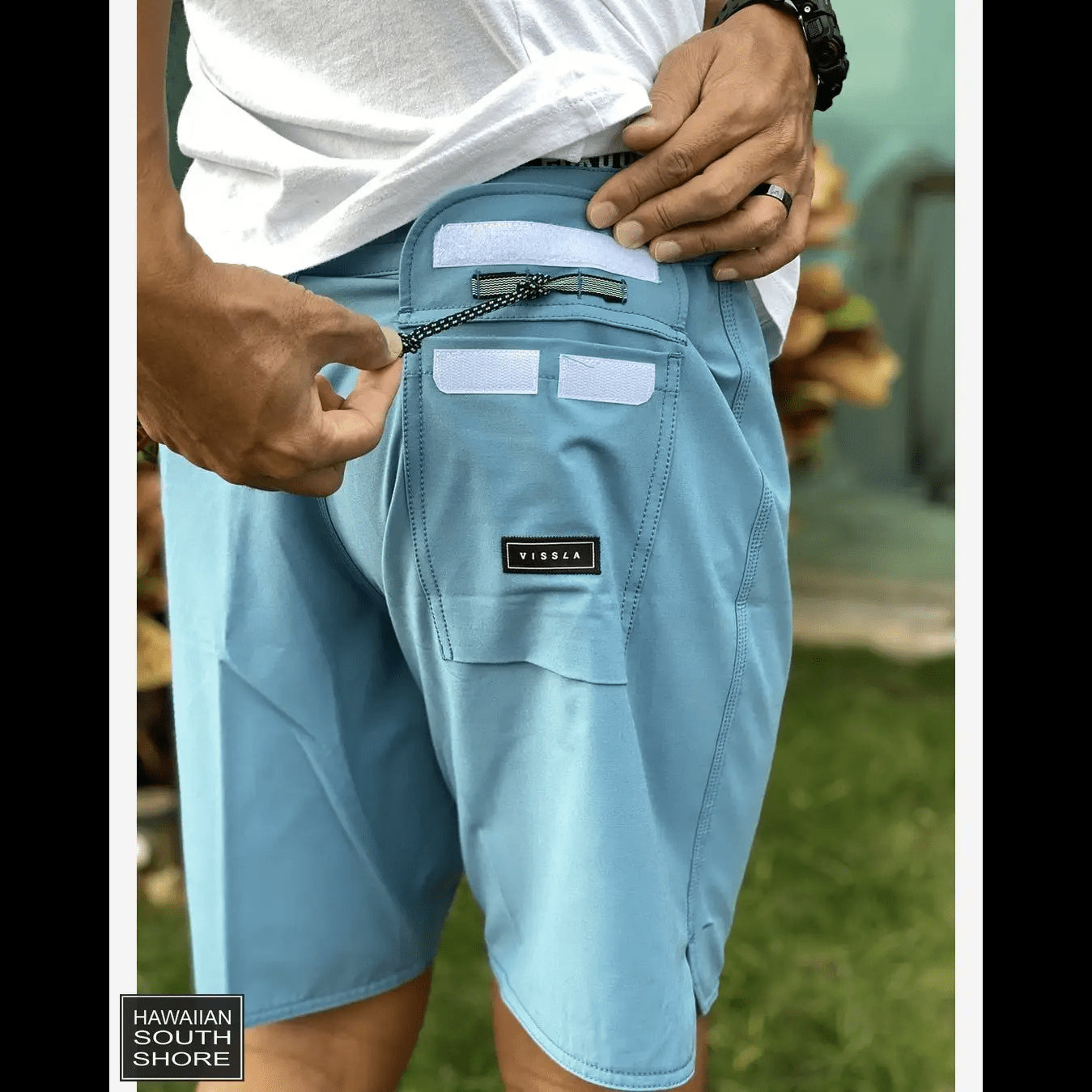 VISSLA Boardshorts Solid Sets 28-33 Breaker Blue Heather Color - CLOTHING - [Surfboards Surf Shop and Clothing Boutique Honolulu]