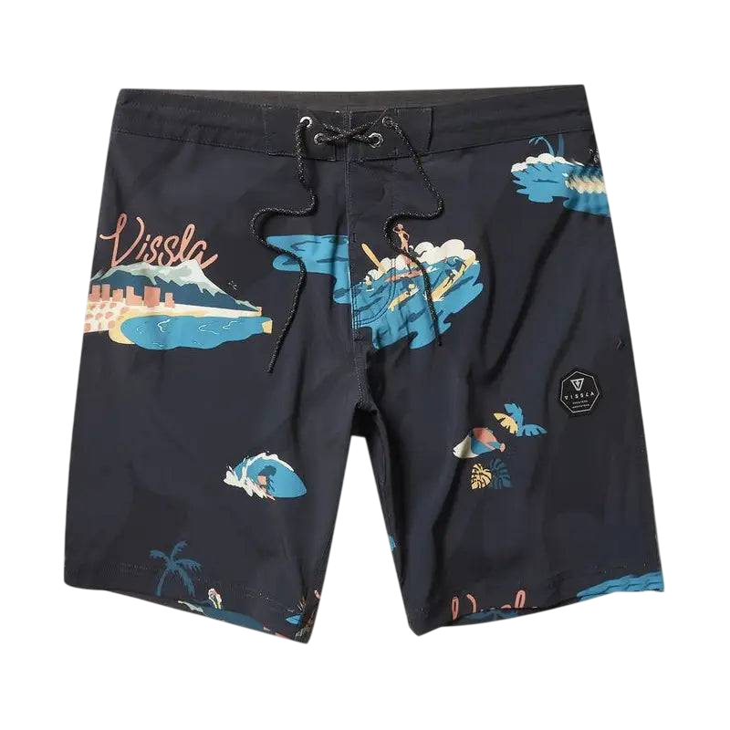 VISSLA Boardshorts Waikikooks 18.5" 30-34 Black - CLOTHING - [Surfboards Surf Shop and Clothing Boutique Honolulu]