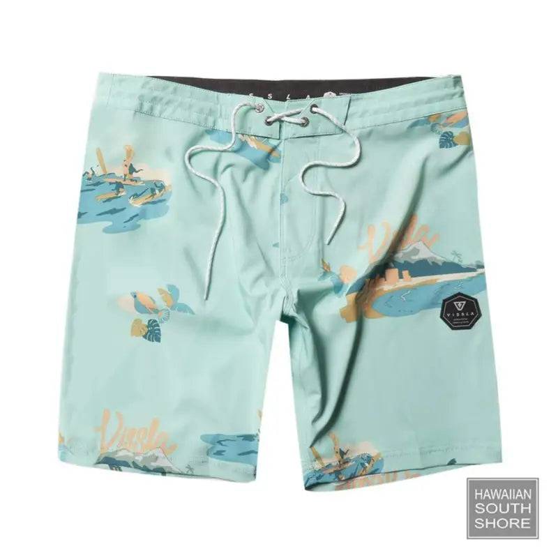 VISSLA Boardshorts Waikikooks 18.5&quot; 31-36 Mint Color - CLOTHING - [Surfboards Surf Shop and Clothing Boutique Honolulu]