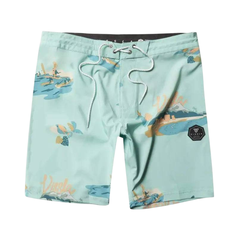 VISSLA Boardshorts Waikikooks 18.5" 31-36 Mint Color - CLOTHING - [Surfboards Surf Shop and Clothing Boutique Honolulu]