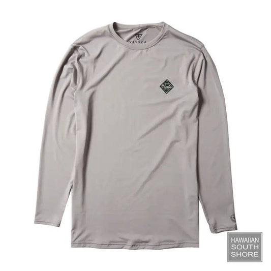 Vissla Rashguard Easy Seas Eco Long Sleeves Small-Large Grey - CLOTHING - [Surfboards Surf Shop and Clothing Boutique Honolulu]