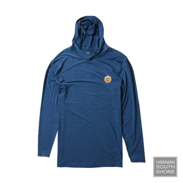 Vissla Rashguard Twisted Eco Hood Long Sleeves Small-XLarge Naval Heather - CLOTHING - [Surfboards Surf Shop and Clothing Boutique Honolulu]