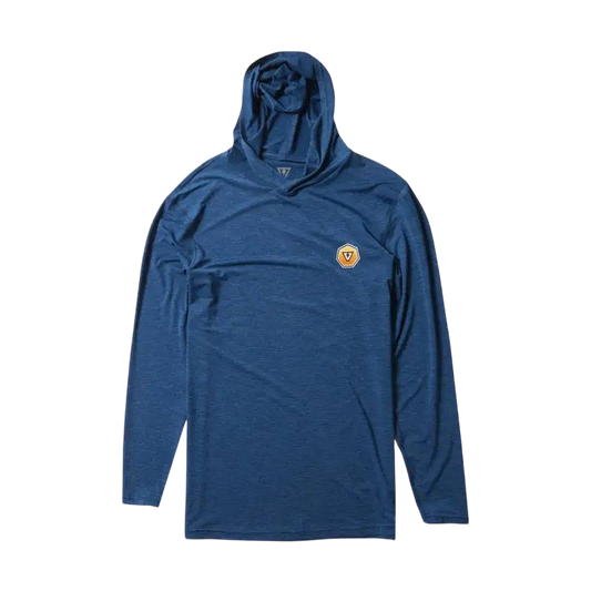 Vissla Rashguard Twisted Eco Hood Long Sleeves Small-XLarge Naval Heather - CLOTHING - [Surfboards Surf Shop and Clothing Boutique Honolulu]