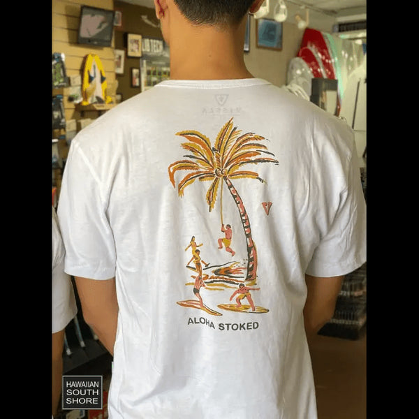 Vissla T-Shirt ALOHA STOKED Small-XLarge White - CLOTHING - [Surfboards Surf Shop and Clothing Boutique Honolulu]