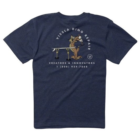 Vissla T-Shirt Creators Cat Youth Small-XLarge Navy Heather - CLOTHING - [Surfboards Surf Shop and Clothing Boutique Honolulu]