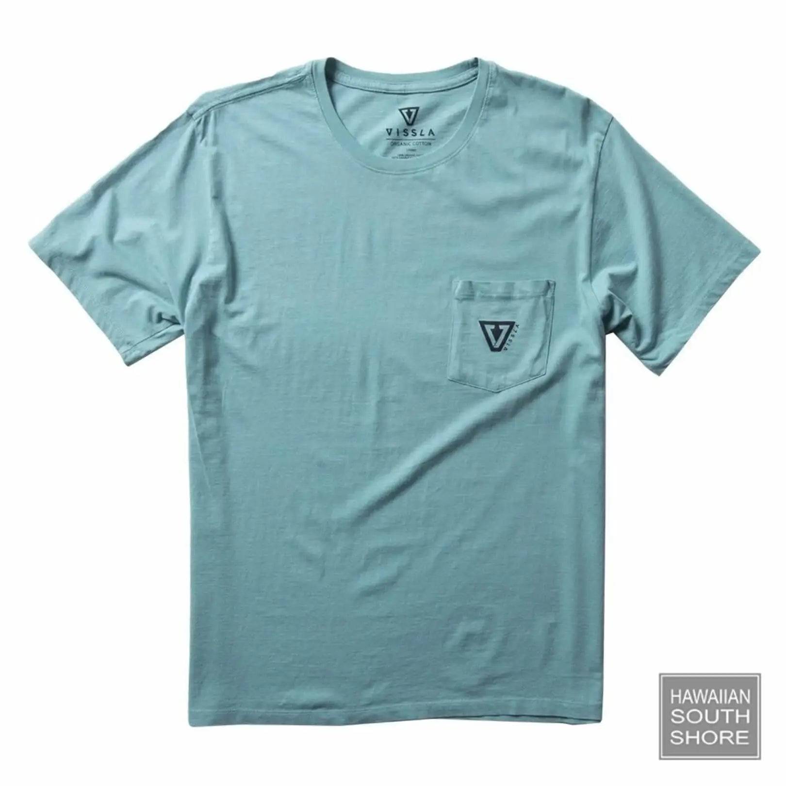 Vissla T-Shirt Est Premium Pocket Mens Small-XLarge Smokey Jade - CLOTHING - [Surfboards Surf Shop and Clothing Boutique Honolulu]