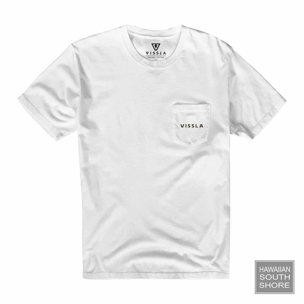 Vissla T-Shirt Hideway Pocket Mens Small-XLarge White - CLOTHING - [Surfboards Surf Shop and Clothing Boutique Honolulu]