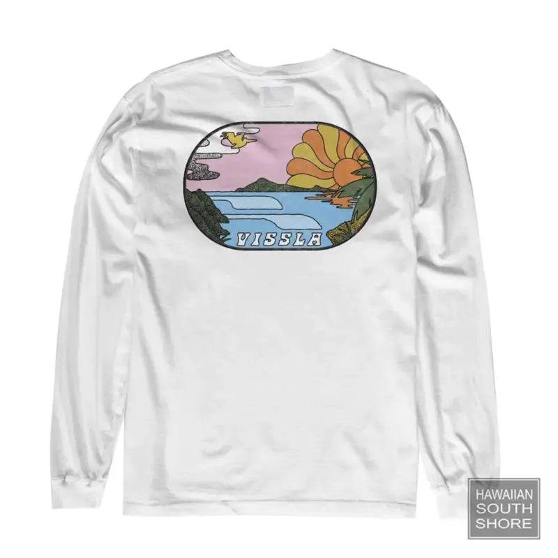 Vissla T-Shirt Portals Men&#39;s Long Sleeves Medium-XLarge White - CLOTHING - [Surfboards Surf Shop and Clothing Boutique Honolulu]