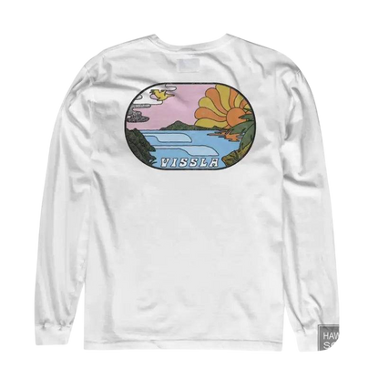 Vissla T-Shirt Portals Men's Long Sleeves Medium-XLarge White - CLOTHING - [Surfboards Surf Shop and Clothing Boutique Honolulu]