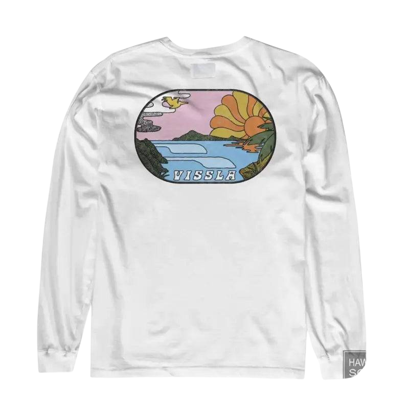 Vissla T-Shirt Portals Men's Long Sleeves Medium-XLarge White - CLOTHING - [Surfboards Surf Shop and Clothing Boutique Honolulu]